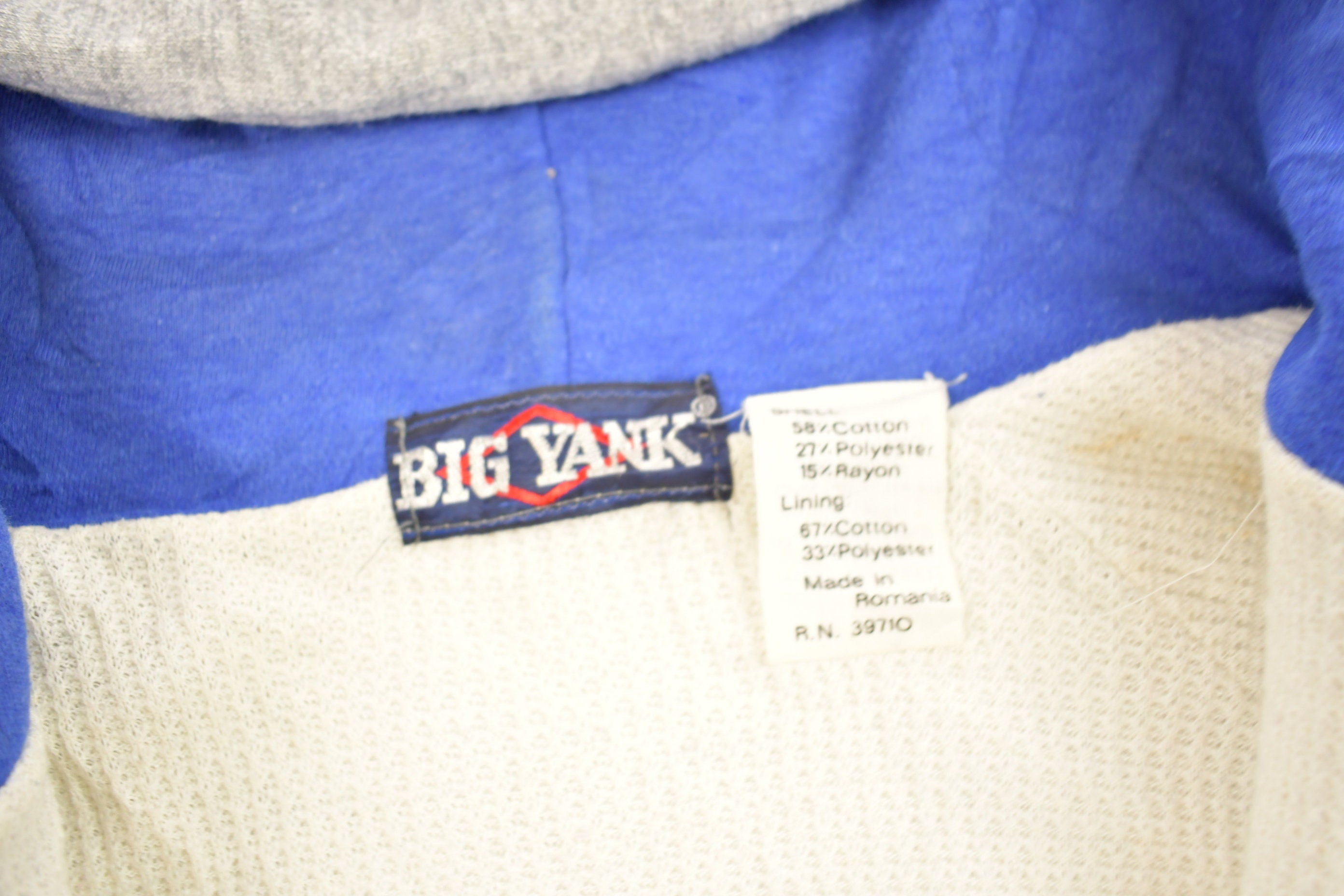 Vintage 1990s Blank Thermal Lined Hoodie