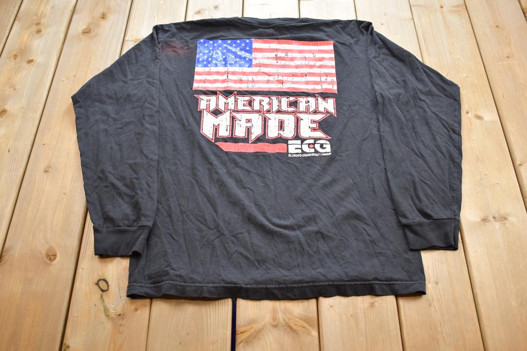 Vintage Y2k Union Made Ellwood "American Made" Casual Long Sleeve Made In USA