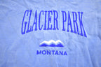 Vintage 1990s Glacier Park Montana Embroidered Souvenir Travel Crewneck Sweatshirt Made In USA