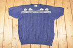 Vintage 1990s Kobe Nautical Cable Knit Crewneck Sweater Mens L