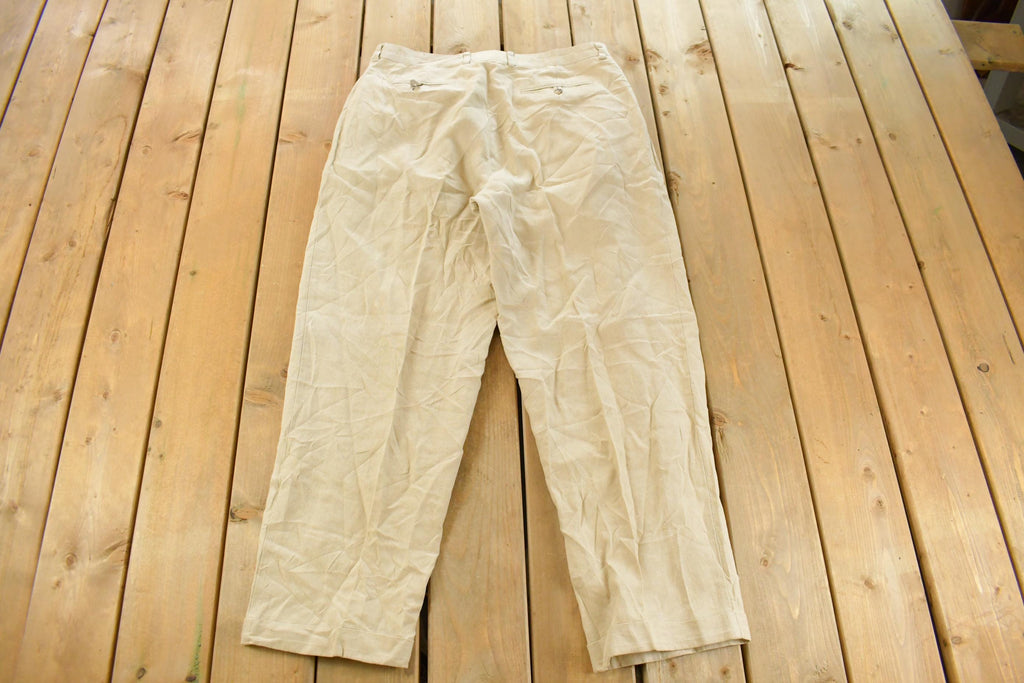 Vintage 1990s Banana Republic Linen Pleated Trousers Men's 36 x 30