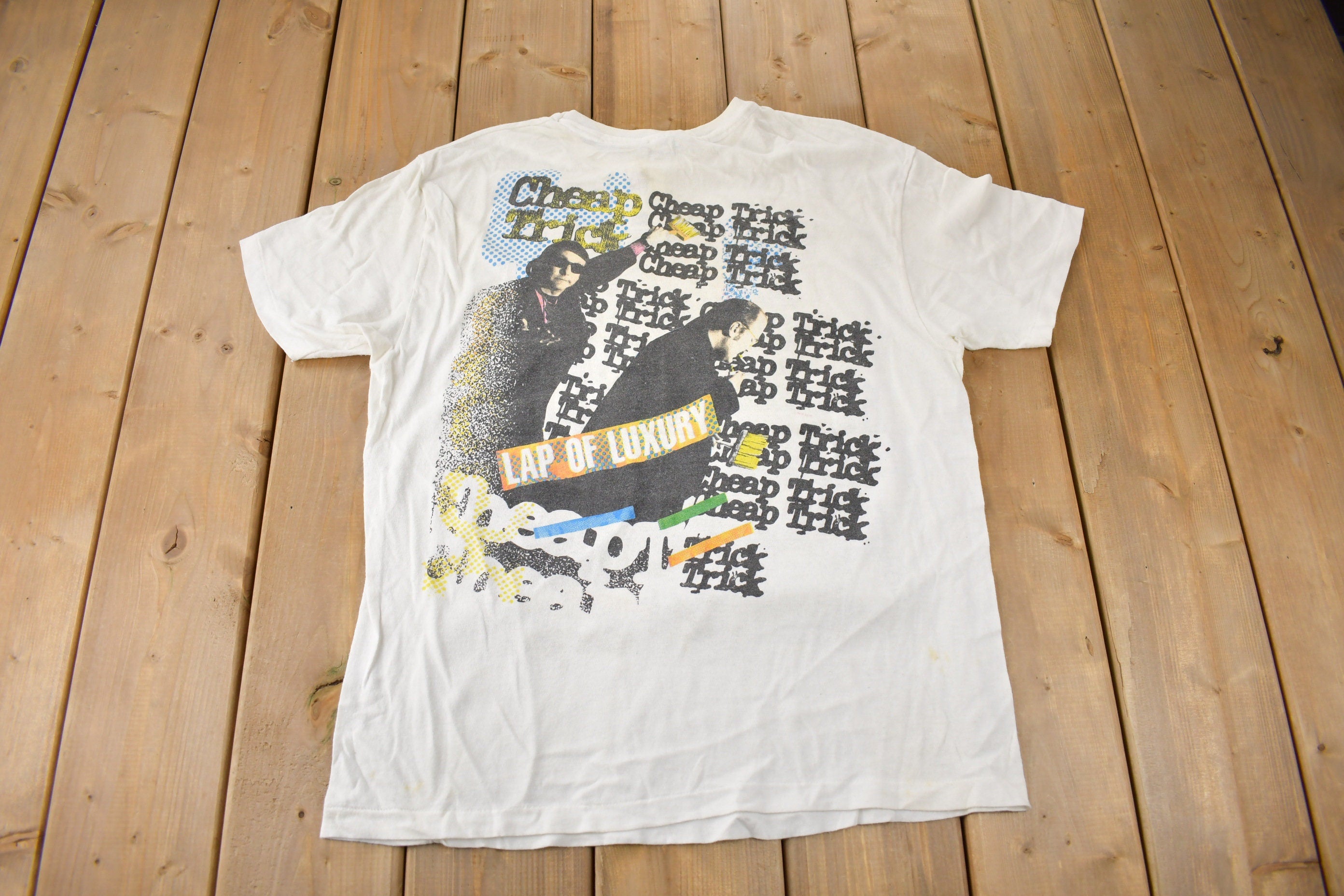Vintage 1988 Cheap Trick Lap Of Luxury Tour Promo T Shirt Made In USA
