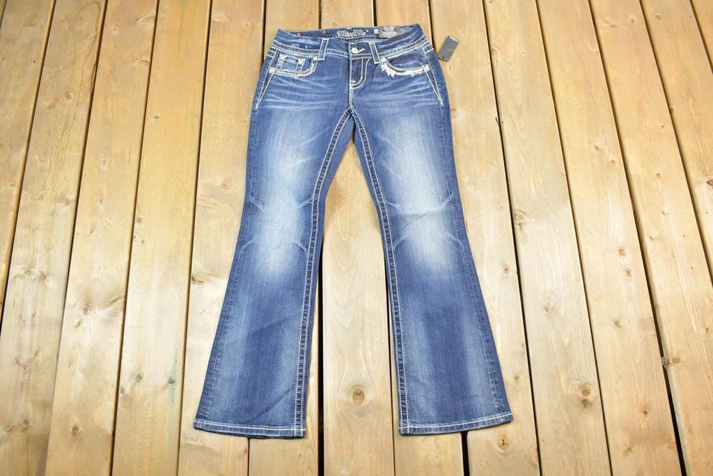 Vintage Y2K Deadstock Miss Me Bedazzled Low Rise Jeans Size 26x31