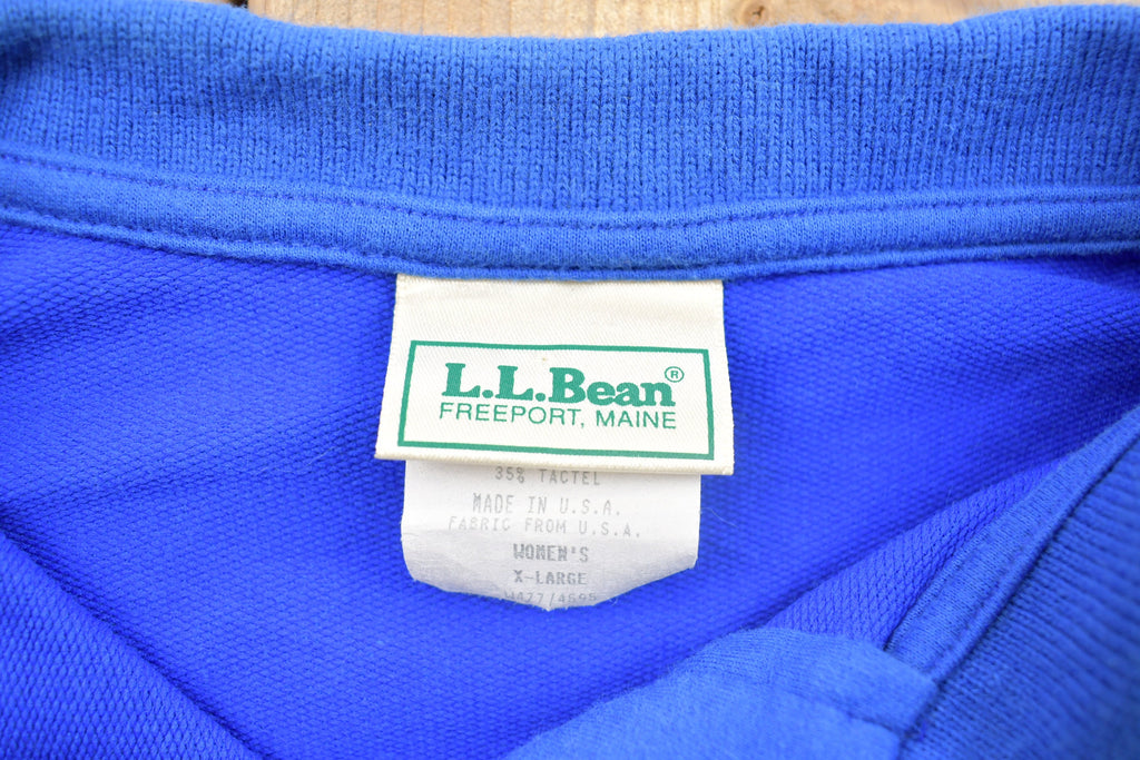 Vintage 1990s Blank L.L. Bean Button Collar Tee