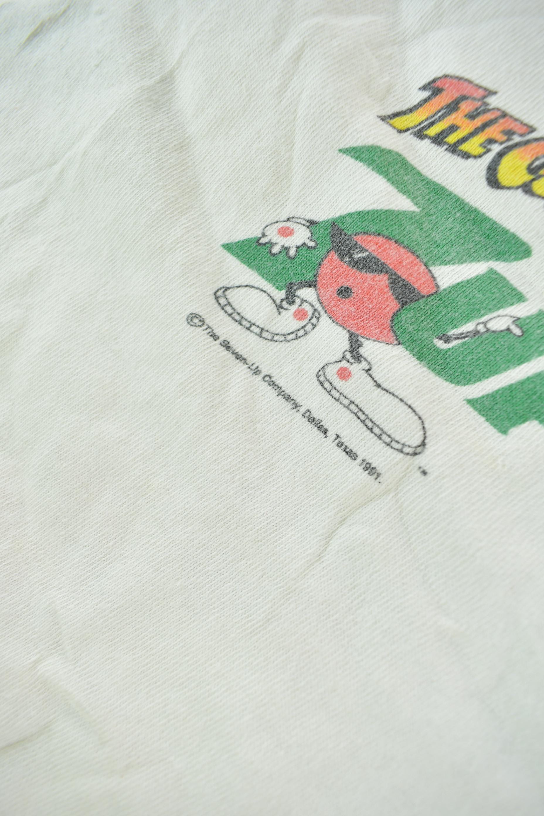 Vintage 1991 7up The Cool Spot Promo Graphic T Shirt
