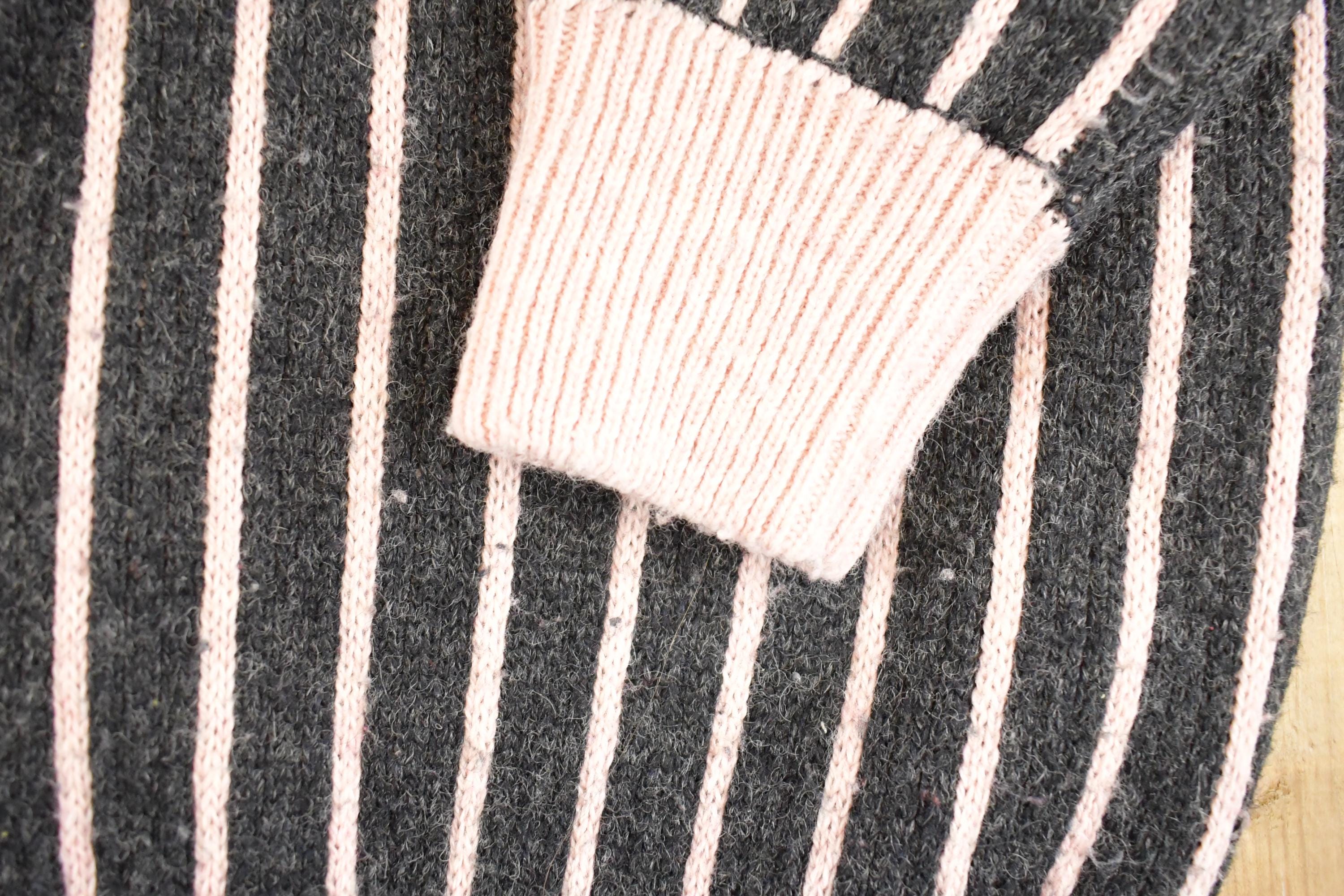 Vintage 1990s Altitude Striped Knit Crewneck Sweater Womens L /