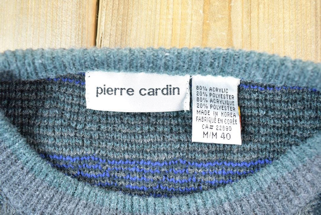 Vintage 1990s Pierre Cardin Pattern Knit Crewneck Sweater