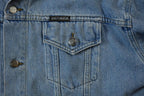 Vintage Y2K Harley Davidson Motorcycles Embroidered Jean Jacket - Large
