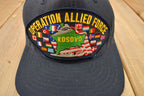 Vintage 1990s Operation Allied Force Kosovo Military Snap Back Hat