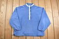 Vintage 1980s LL Bean Blue T Snap Fleece Sweater