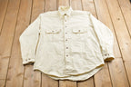 Vintage 1990s Blank Chamois Cloth Button Up Shirt