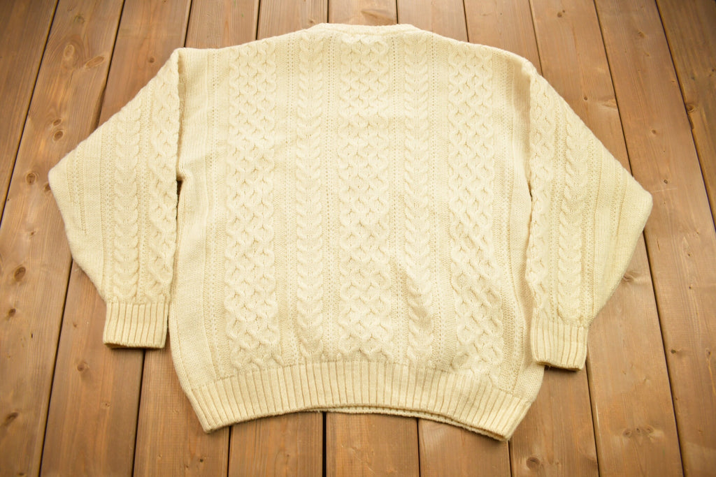 Vintage 1980s Blarney Woolen Mills Cable Knitted Sweater