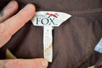 Vintage 1980s Retro Fox Striped Quarter Button Up Shirt Men's S