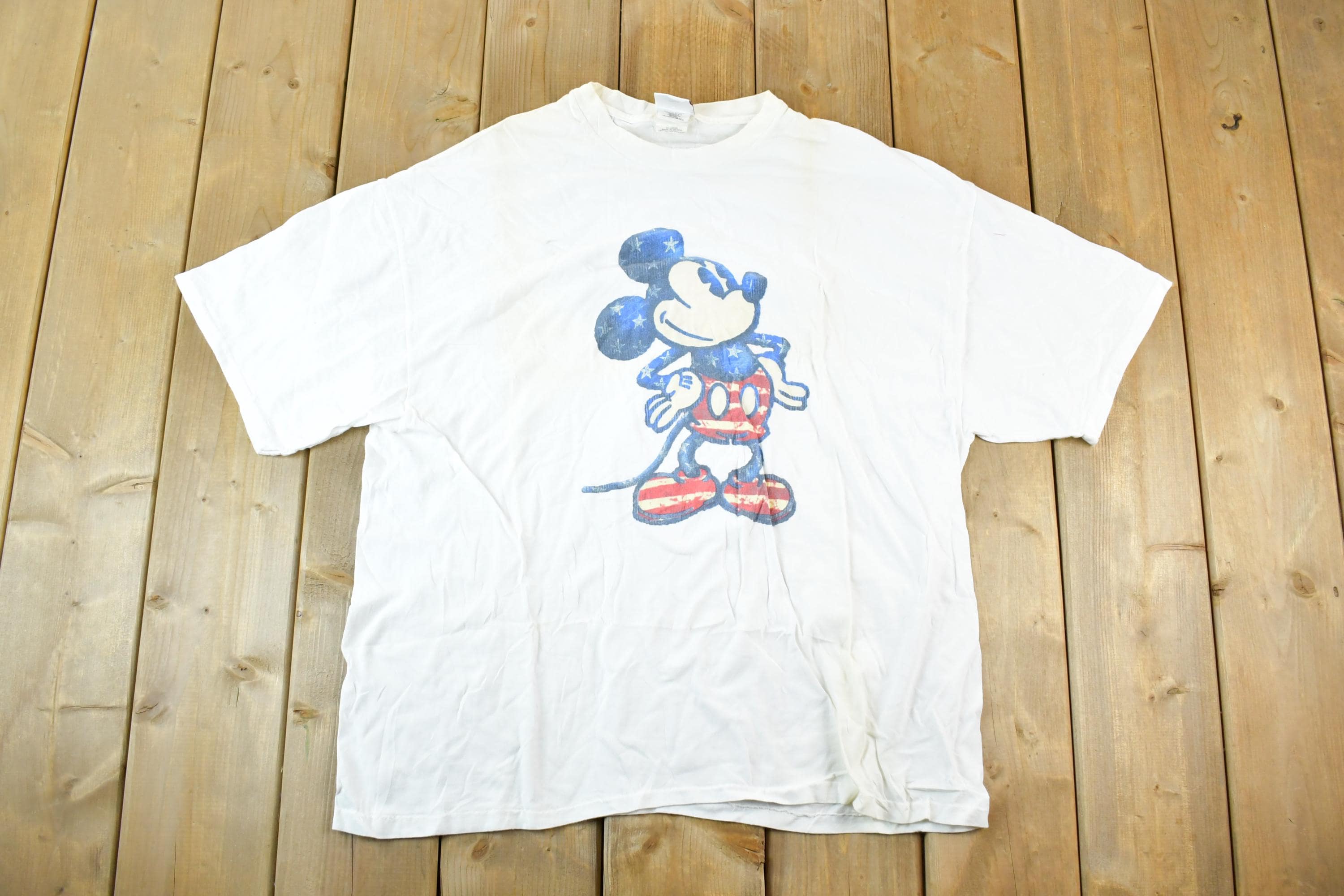 Vintage 1990s American Mickey Disney Cartoon Promo T-Shirt Mens XL