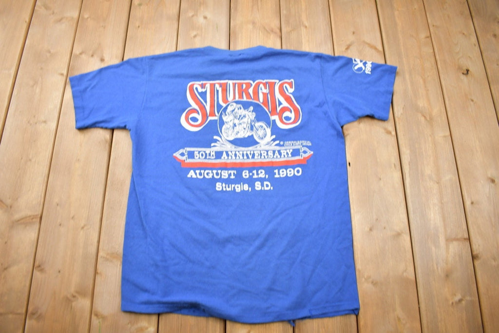 Vintage 1990 Sturgis Black Hills Bike Rally Motorcycle T-Shirt
