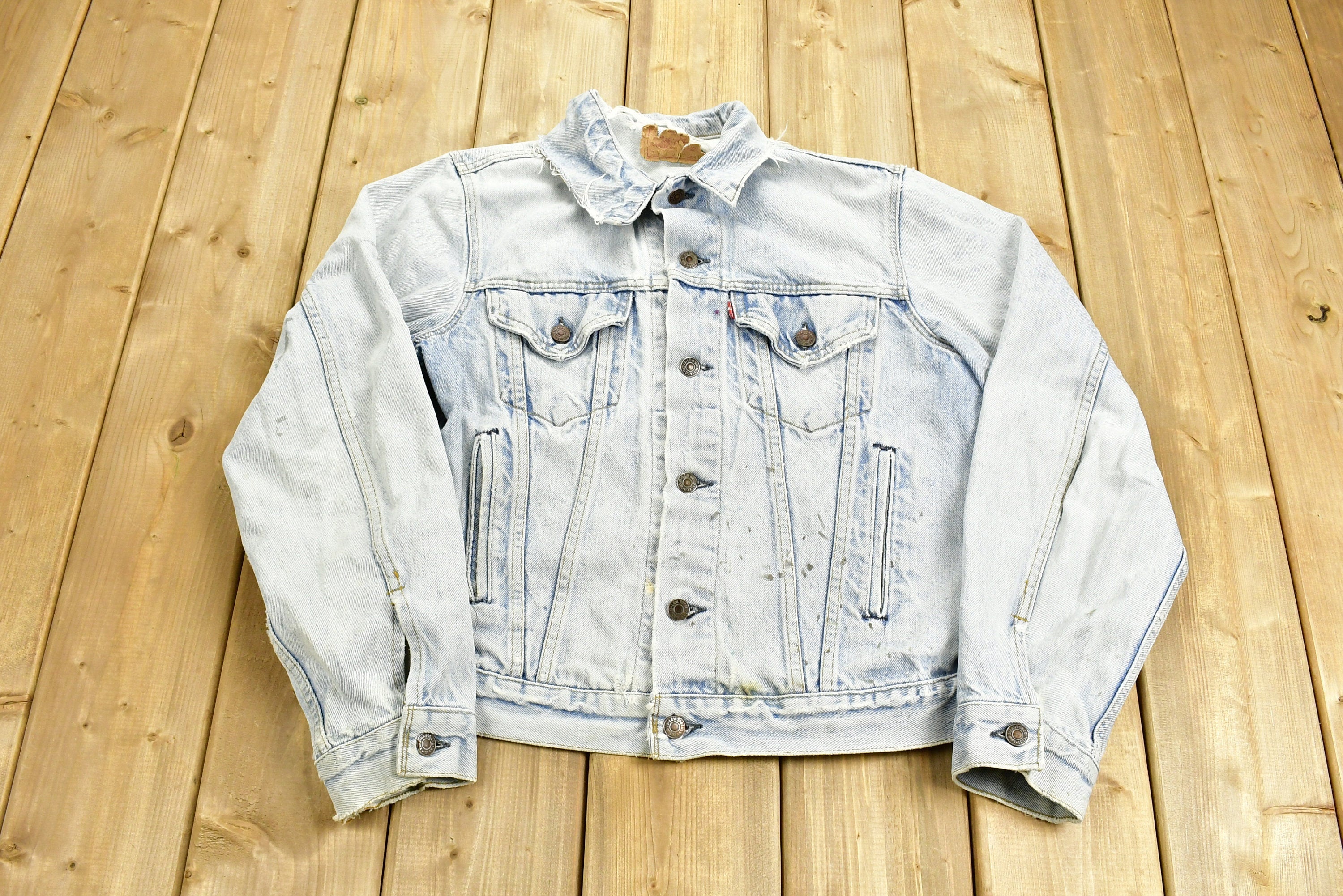 Vintage 1990s Levi's Distressed Denim Jean Jacket