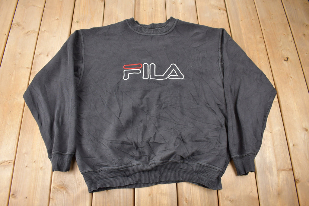 Vintage 1990s FILA Embroidered Crewneck Sweatshirt Made In Canada Size XL