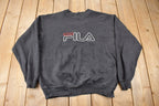 Vintage 1990s FILA Embroidered Crewneck Sweatshirt Made In Canada Size XL