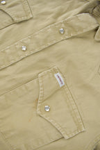Vintage 1980s Carhartt Beige Snap Button Up Shirt