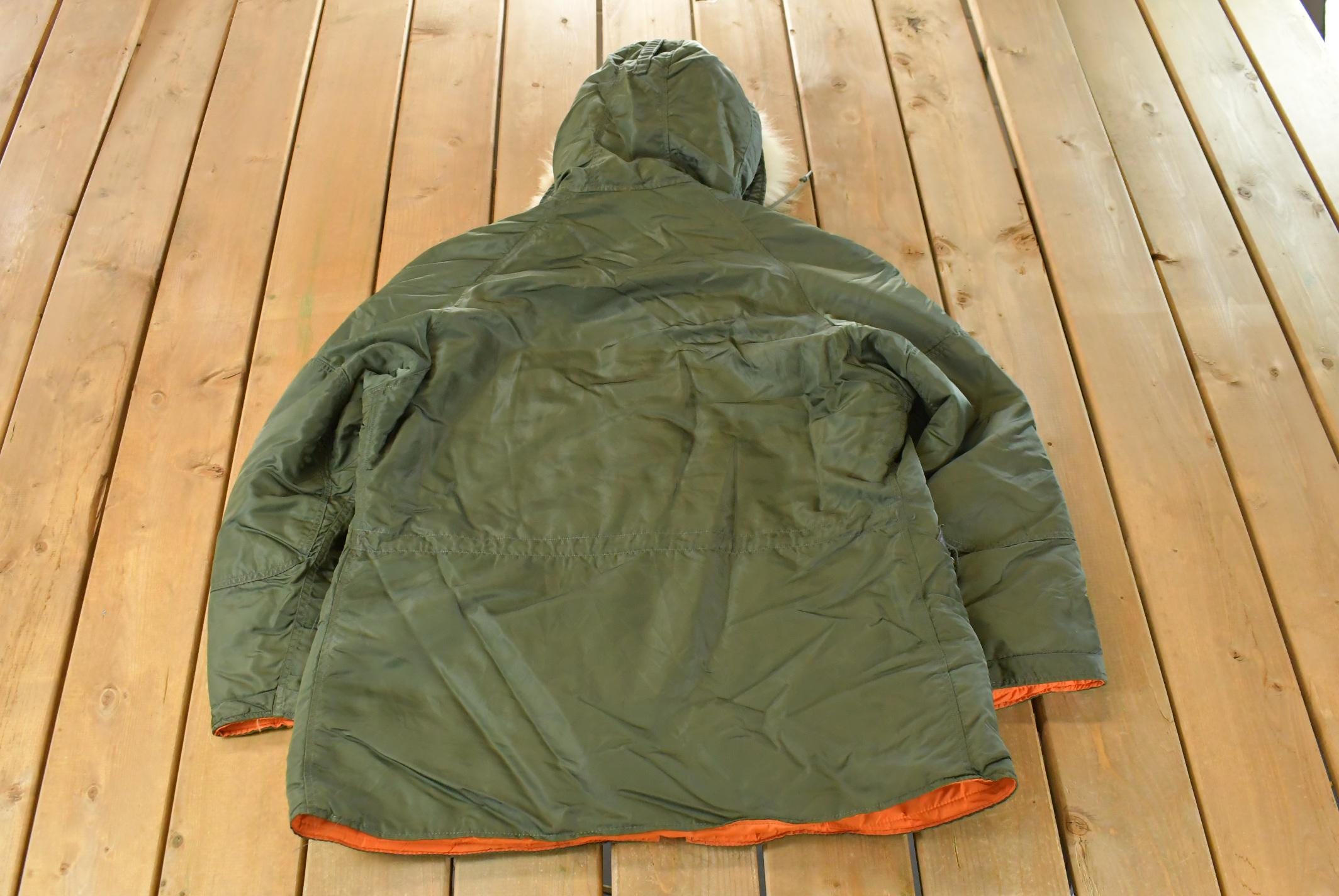 Vintage 1970s Military Type N-3B Snorkel Parka Jacket Men's M