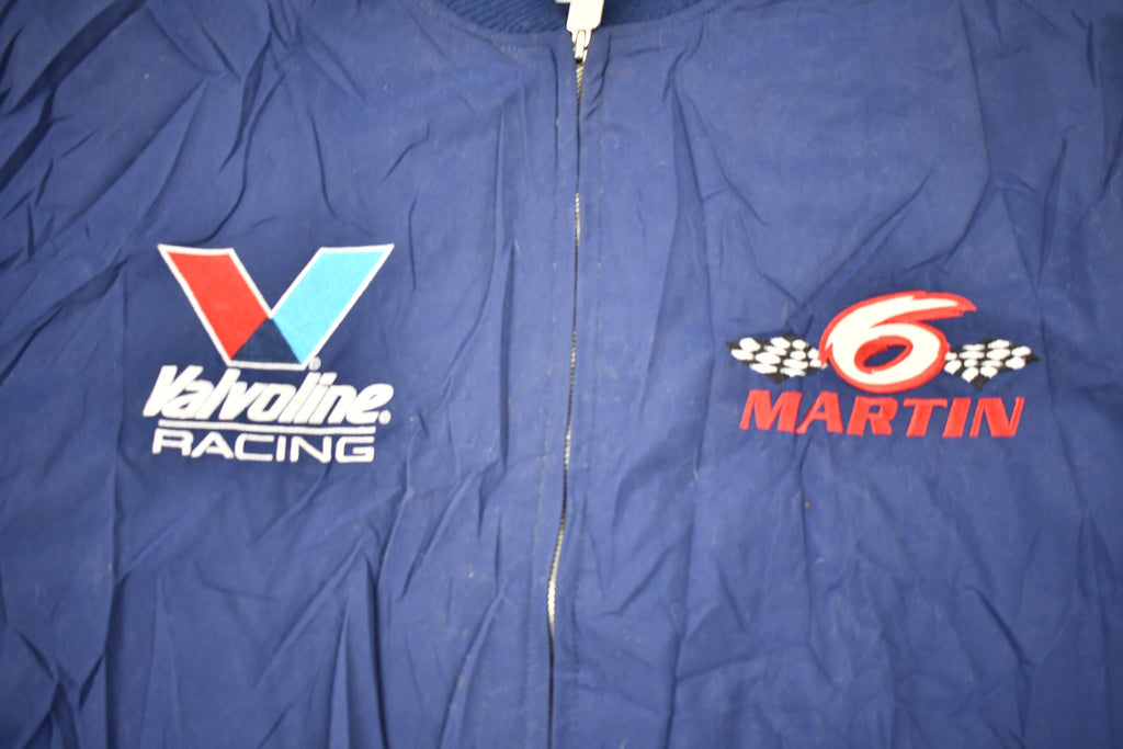 Vintage 1990s Mark Martin Nascar Racing Windbreaker Bomber Jacket