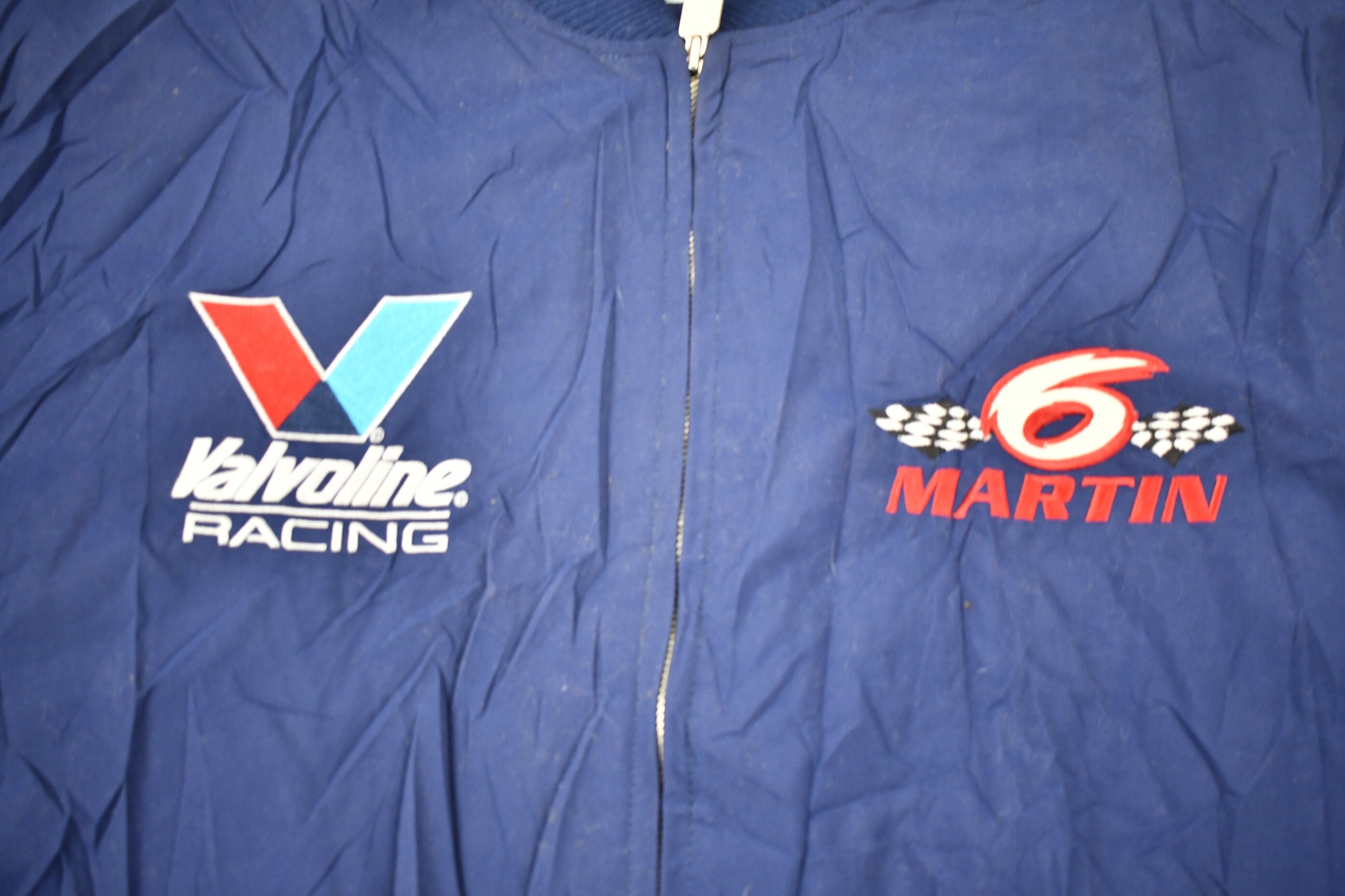 Vintage 1990s Mark Martin Nascar Racing Windbreaker Bomber Jacket