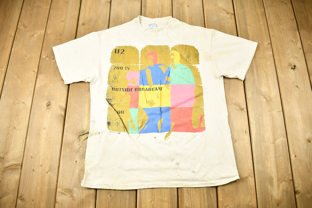 Vintage 1992 U2 Zoo TV Outside Broadcast Tour Band T-shirt