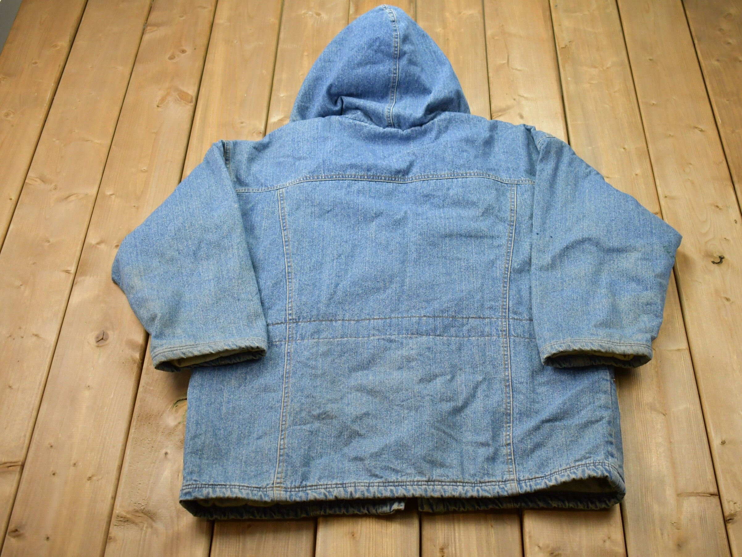 Vintage 1990s Levi's Denim Jean Hooded Jacket