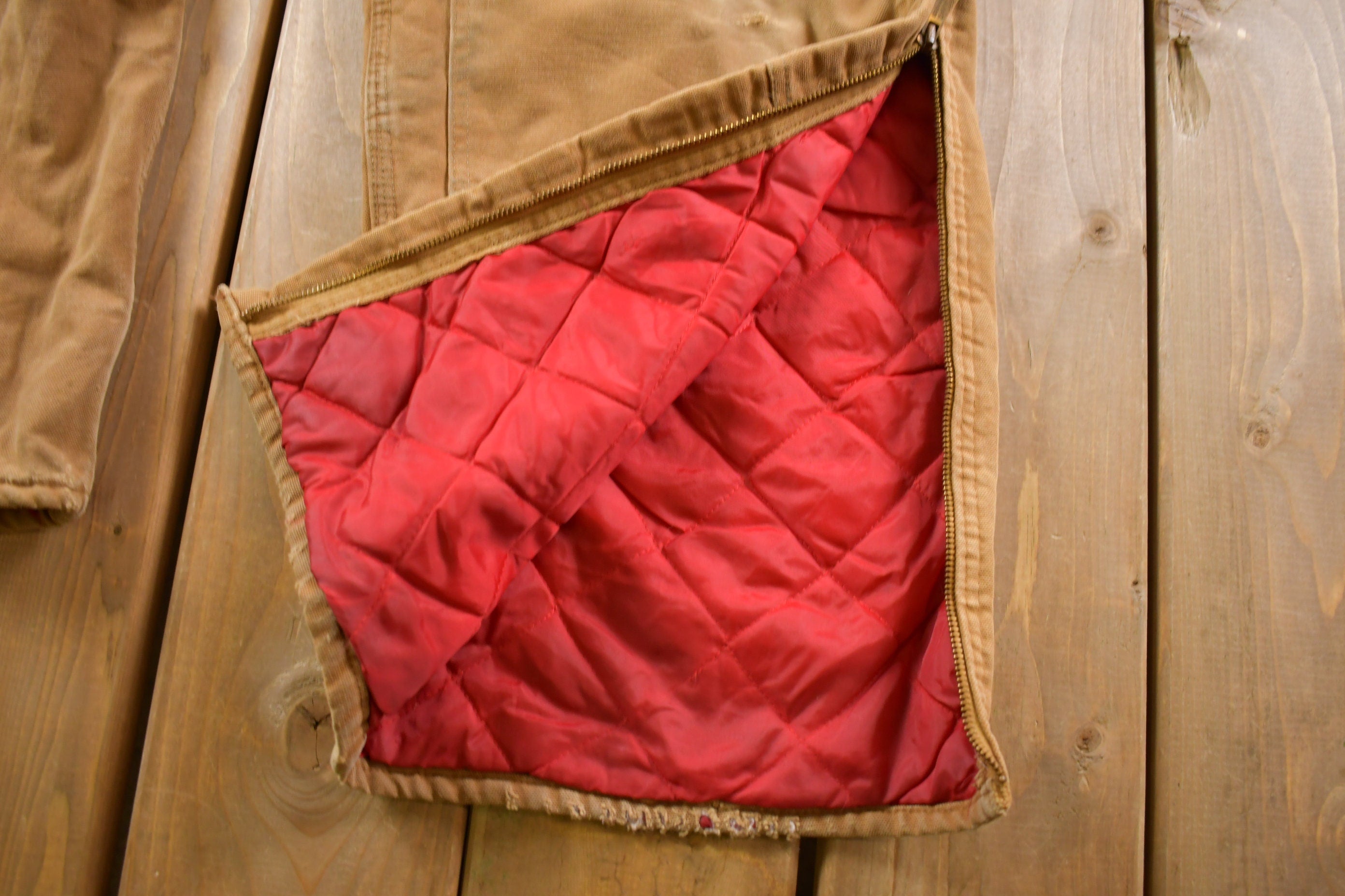 Vintage 1970s Carhartt Double Knee Canvas Overalls Size Medium