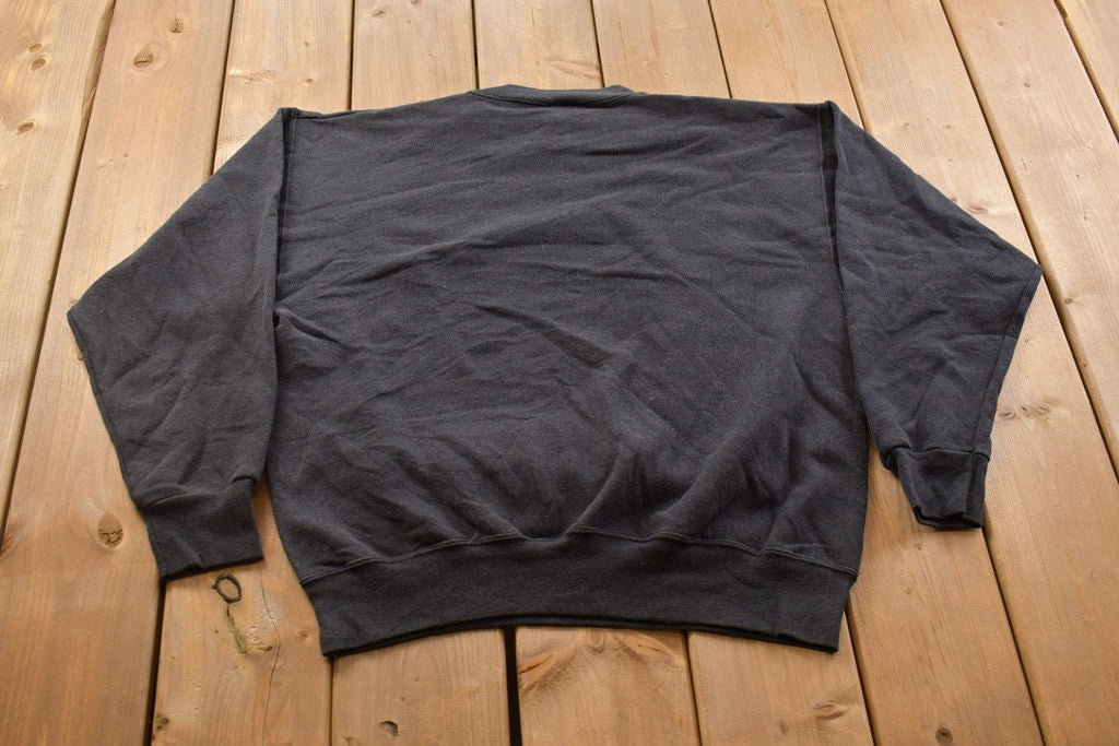 Vintage 1990s Bike Blank Black Crewneck Sweatshirt