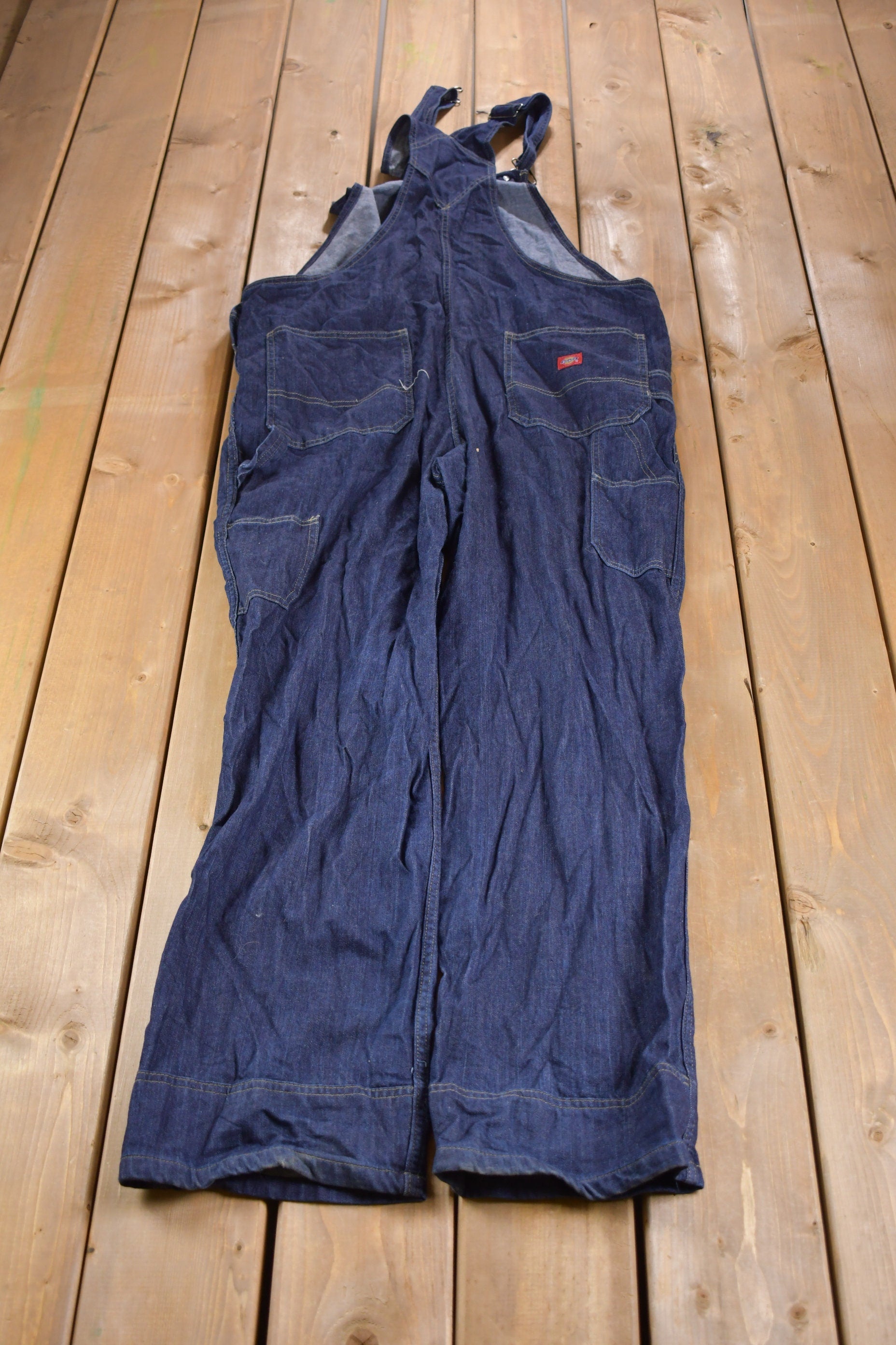 Vintage 1990s Dickies Denim Overalls Size 44 x 32 / Vintage Overalls / Streetwear / Vintage Workwear / Outdoorsman / Essentials
