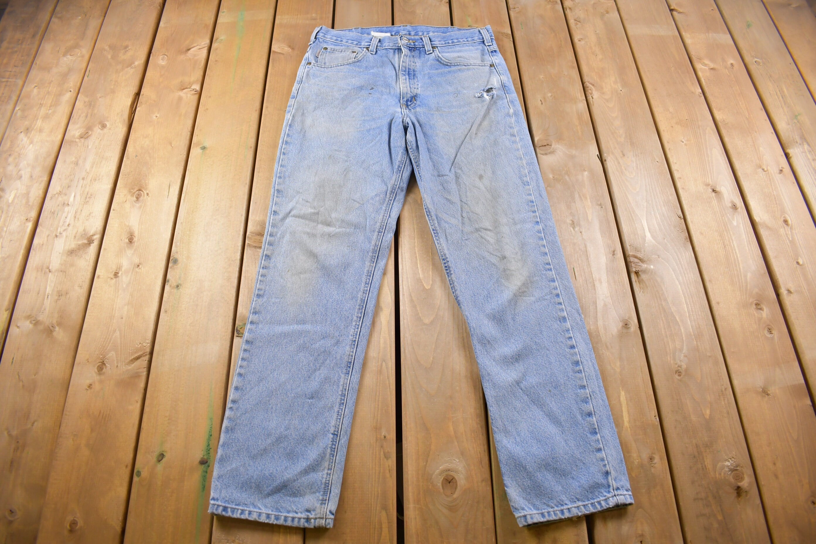 Vintage 1990s Carhartt Jeans Size 32 x 31 90s Carpenter Pants