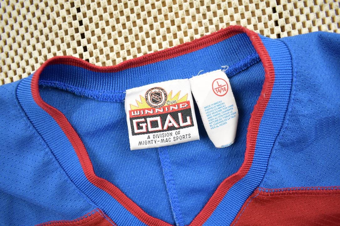Vintage 1990s Colorado Avalanche NHL Youth Size Hockey Jersey