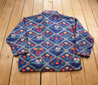 Vintage 1990s Jennifer Moore Activewear Abstract Pattern Fleece Sweater