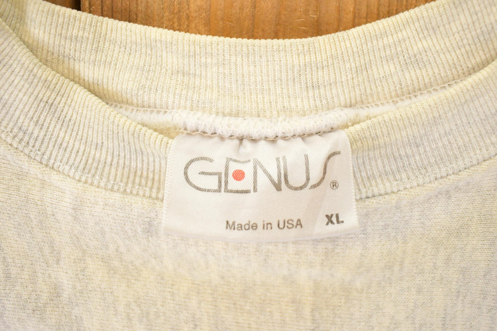 Vintage 1990s Camp Knutson Cross Grain Graphic Print Crewneck Sweatshirt Mens L