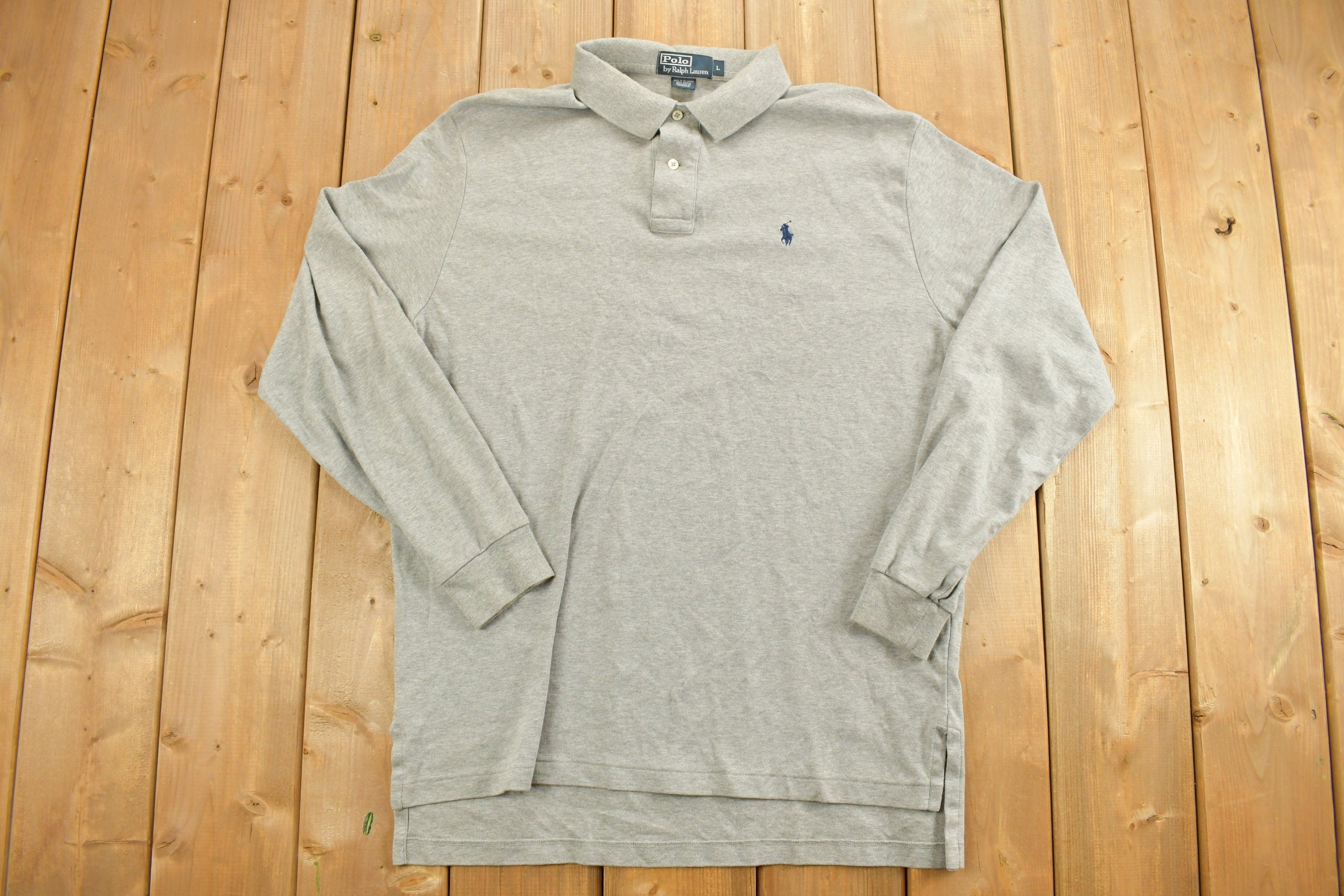 Vintage 1990s Grey Polo By Ralph Lauren