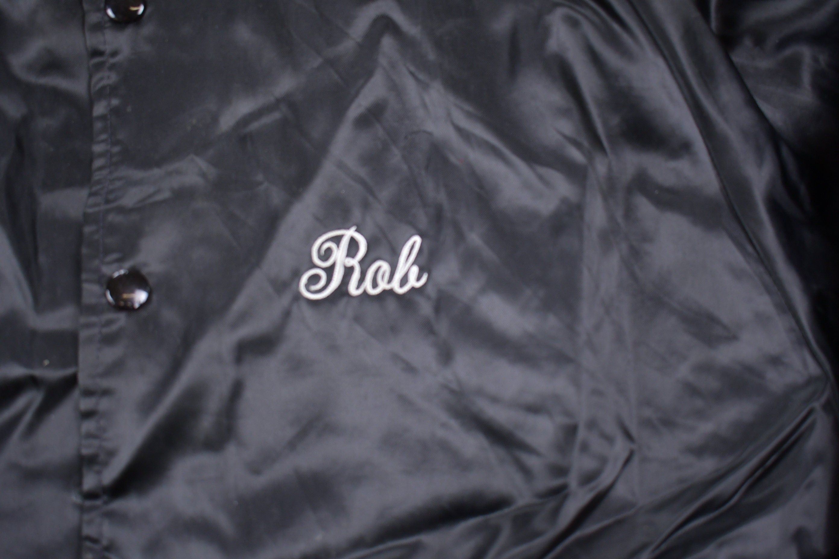 Vintage 1980s Latempio Shoe Repair Satin Bomber Jacket