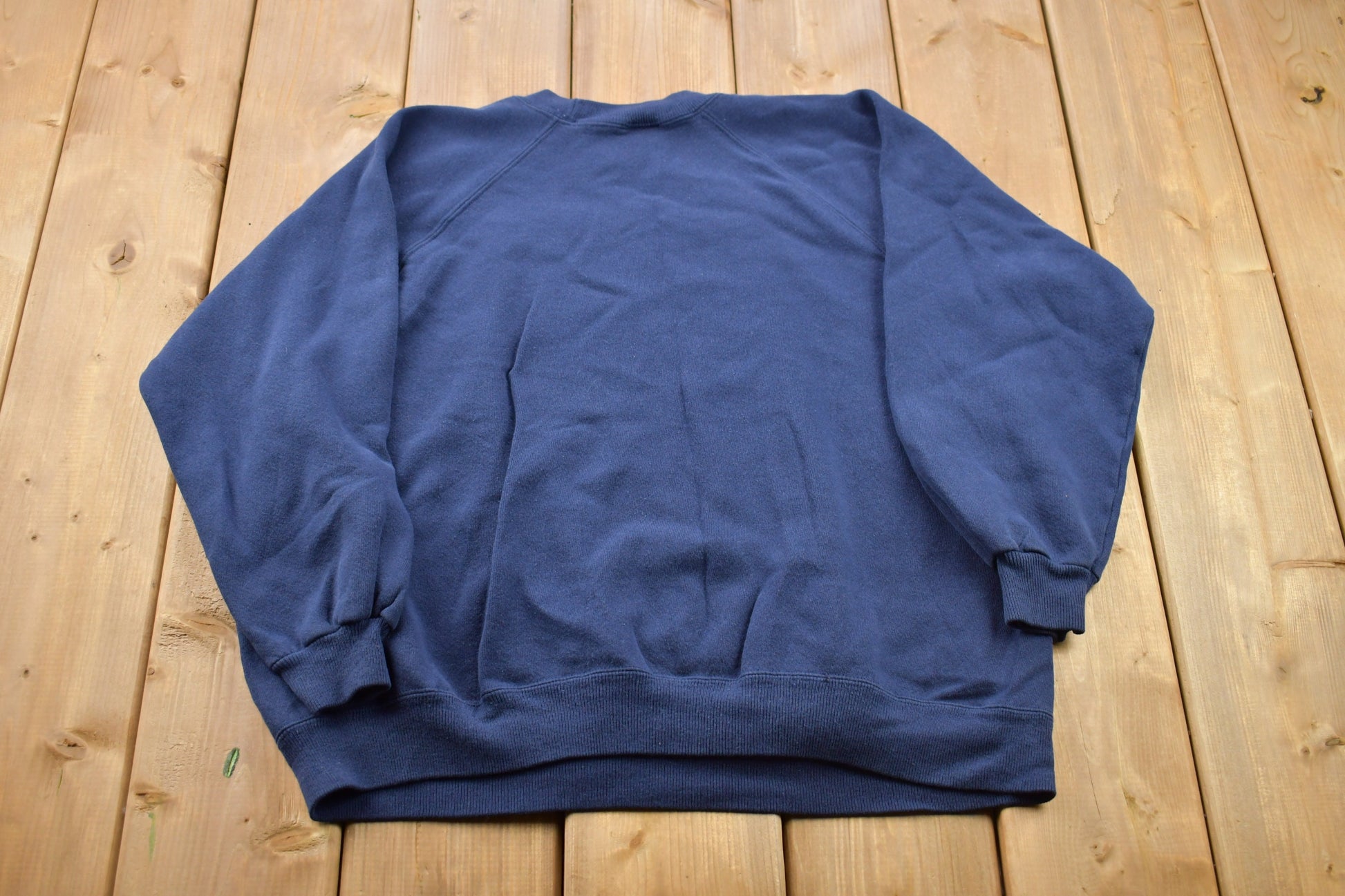 Vintage 1990s Blank Navy Blue Crewneck Sweatshirt