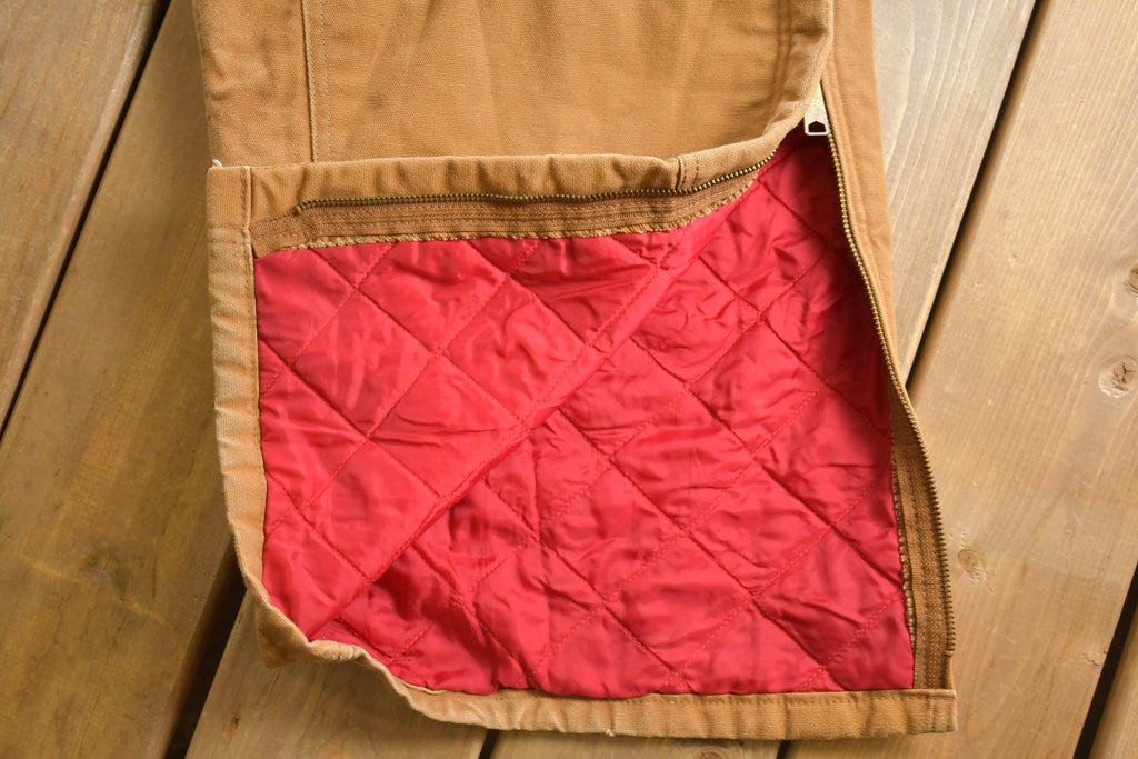 Vintage 1980s Carhartt Double Knee Quilted Canvas Overalls
