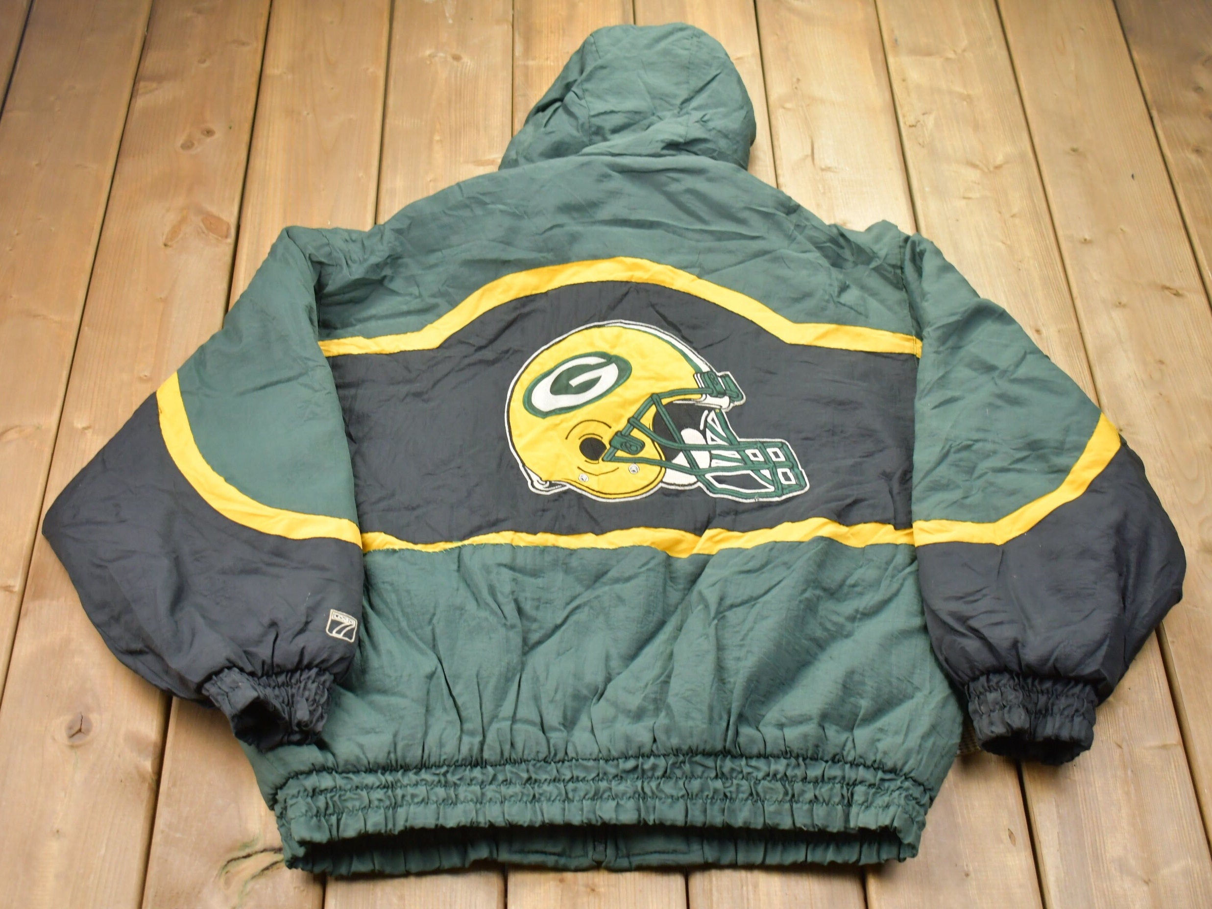 Vintage 1990s Green Bay Packers NFL Logo7 Game Day Puffer Jacket