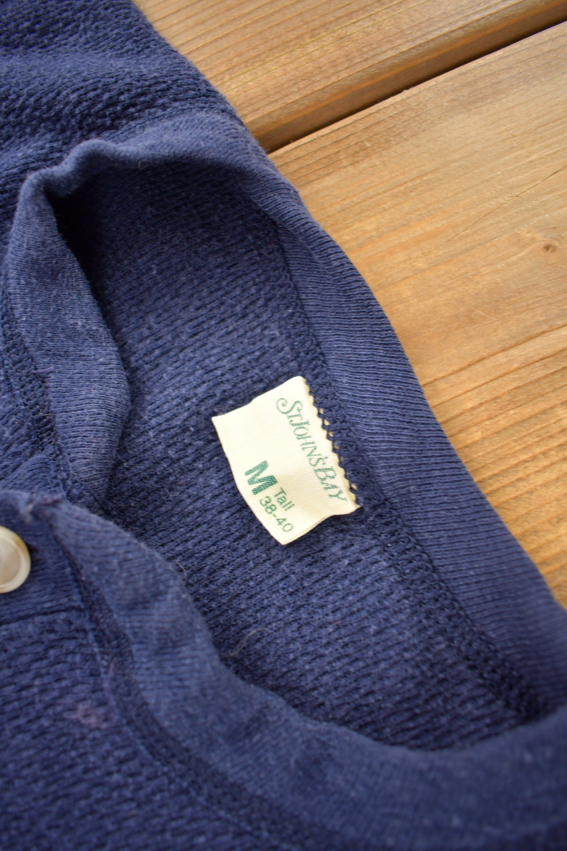 Vintage 1980s St Johns Bay Thermal Waffle Henley Shirt