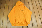 Vintage 2000s Champion Blank Yellow Hoodie Sweatshirt Men's Medium