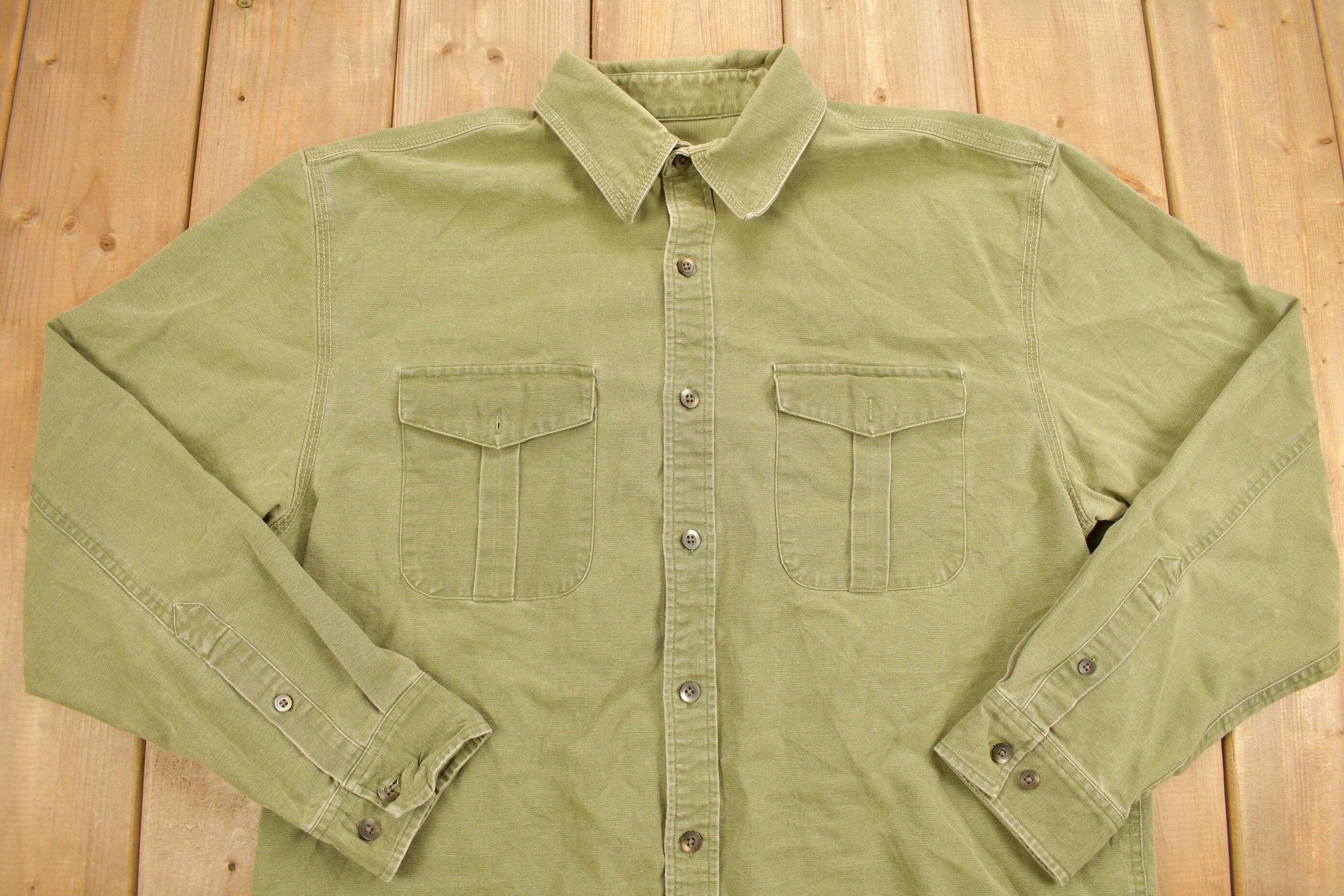 Vintage 1990s The Territory Ahead Blank Button Up Shirt