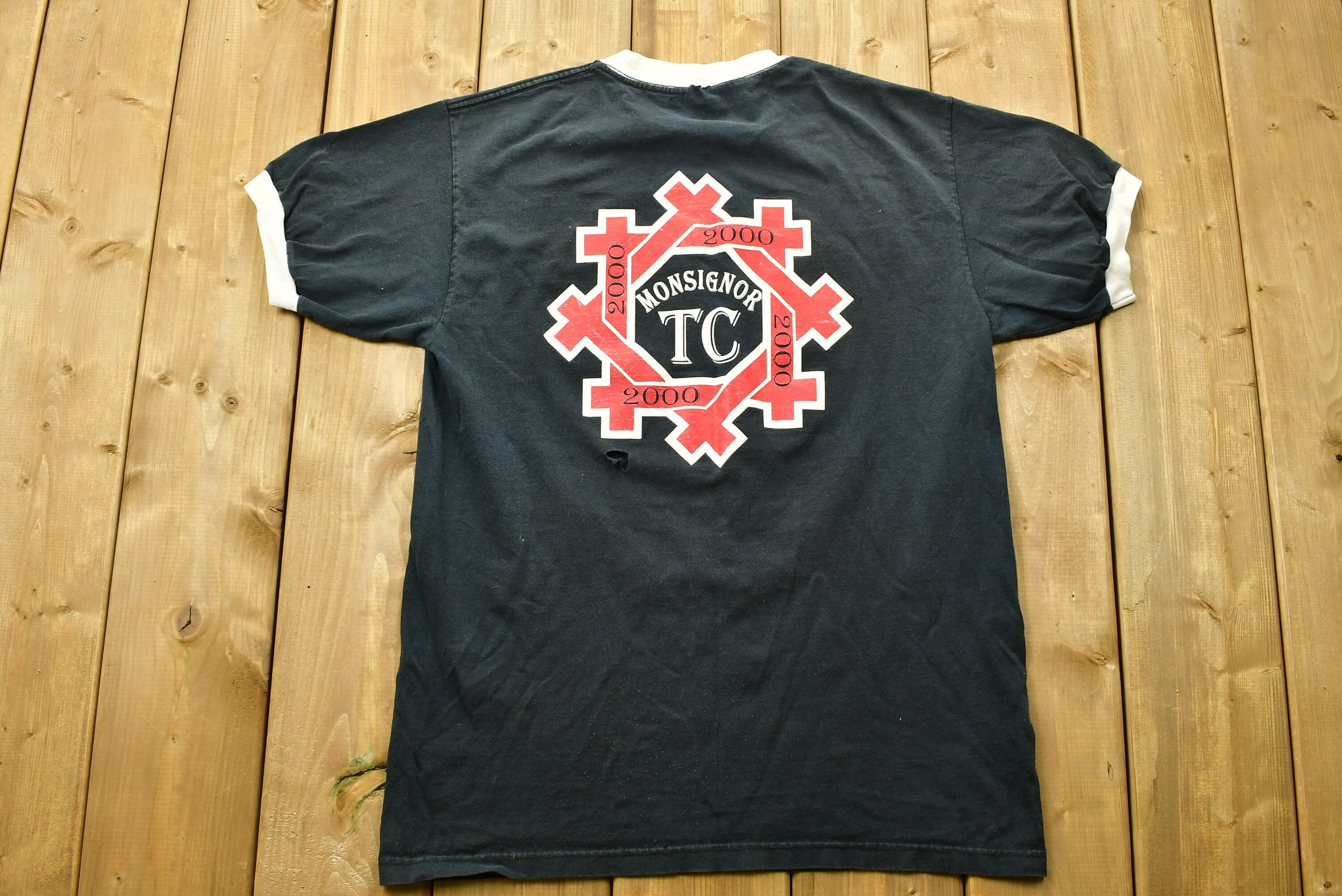 Vintage 2000 Apostolate To The Handicapped Ringer T-Shirt