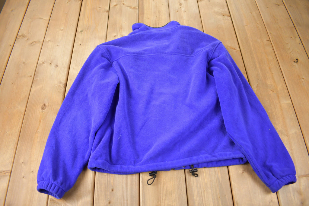 Vintage 1990s LL Bean Polar Tec Fleece Sweater / Outdoorsman / Full Zip / Sportswear / Teal Fleece / Streetwear / Athleisure / Hiking