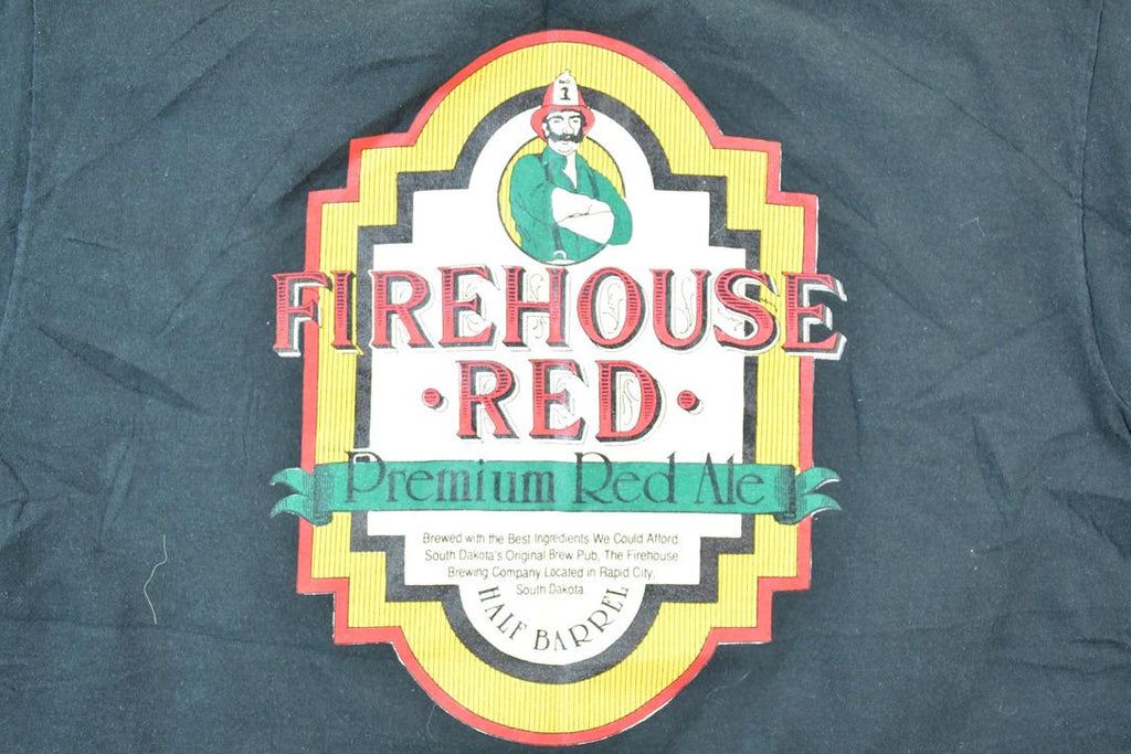 Vintage 1990s Firehouse Red Premium Red Ale Graphic T-Shirt