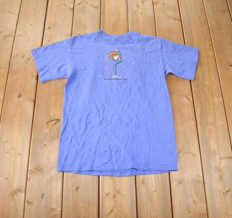 Vintage 1990s Mardi Gras New Orleans Souvenir Single Stitch Travel T Shirt