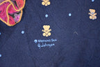 Vintage 1990s Morning Sun Abstract Teddy Embroidered Double Collar Graphic Print Crewneck Sweatshirt Mens L