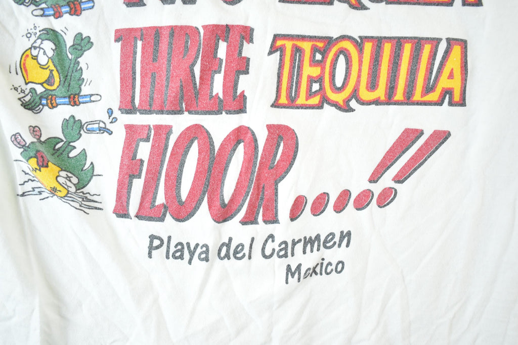 Vintage 1990s 4 Stages Of Tequila Souvenir T-Shirt Mens S