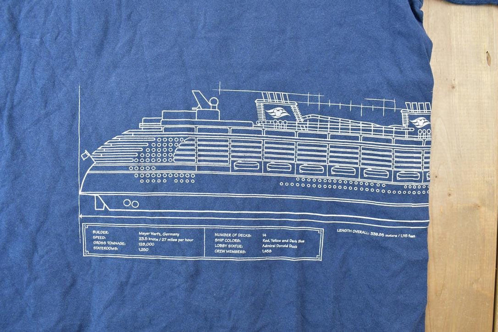 Vintage 1990s Disney Cruise Lines Cartoon Promo T-Shirt  90s Graphic Tee  Vintage Mickey Mouse  Made In USA  90s Disney Tee